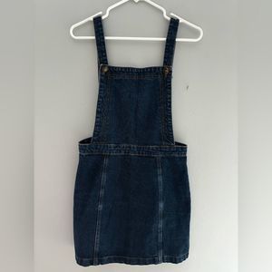 TOPSHOP Moto Denim Skirt Overalls